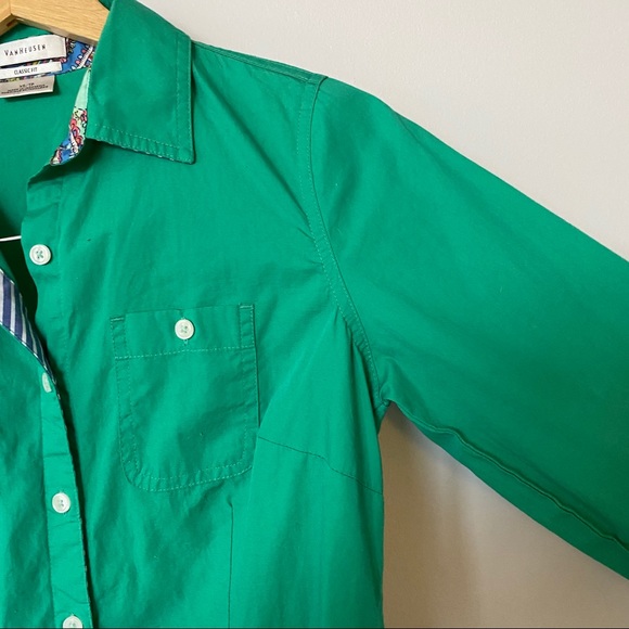 VAN HEUSEN XS Green Button Down - Picture 8 of 13